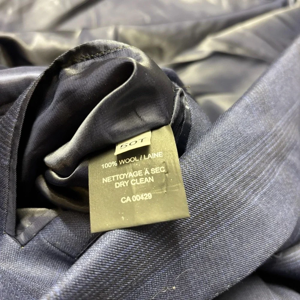 Peter Millar Flynn Classic Fit Blue Wool Suit Men's 50T 2 Piece Suit $895 - Picture 4 of 16